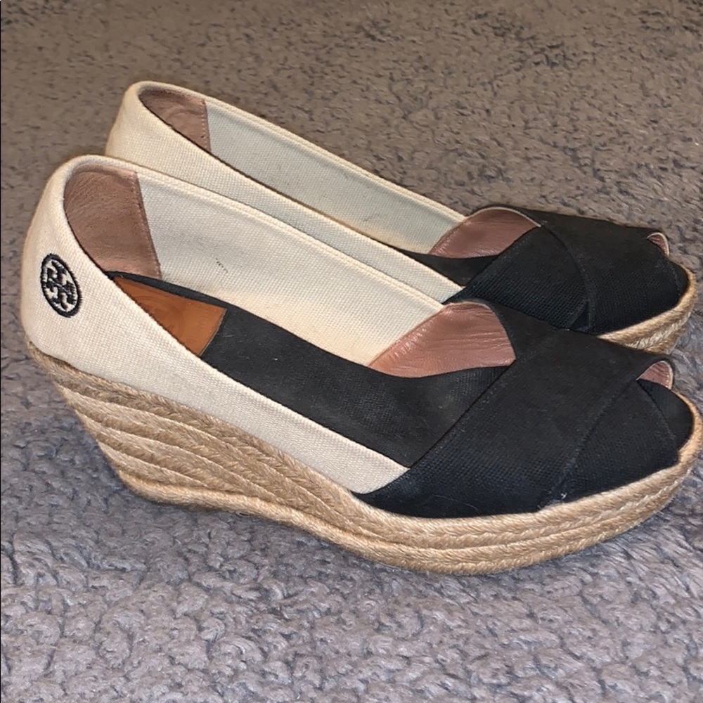 Tory Burch Filipa Canvas Wedge Espadrilles